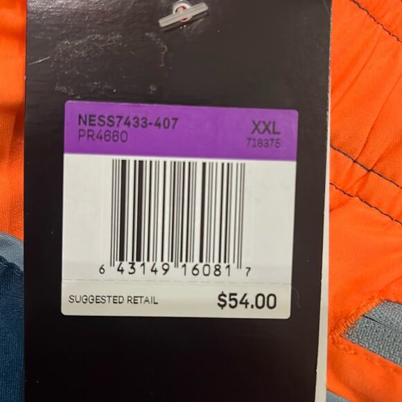 NIKE Swim Shorts Men's XXL Teal Swimming Trunks Lined NESS7433-407 Zipper Pocket - Picture 7 of 8